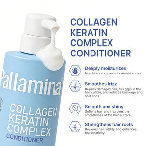 Pallamina Factory OEM, <span class=keywords><strong>Mejor</strong></span> Precio, 500 ml, Sets de Cuidado Capilar con Queratina Natural Orgánica Personalizados, <span class=keywords><strong>Acondicionador</strong></span> Capilar con Colágeno de Marca Privada - Product Image 4