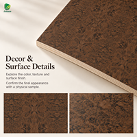 Contreplaqué plaqué placage de bois d'érable bronze foncé Jinbase W-SL-801, qualité E0, 1220x2440mm, feuilles de placage de bois, palettes en bois, stof din plus