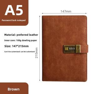 Diario con Candado Personalizado al por Mayor, Diario de Negocios, Diario de Cuero Suave, Recargable, Diario Secreto con Candado Codificado - Product Image 6