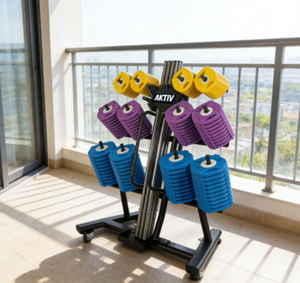 Conjunto de 20 Soportes para Equipo de Gimnasio con Ruedas, Solución de Almacenamiento Móvil Compacta, Soporte para Pesas y Sentadillas - Product Image 3