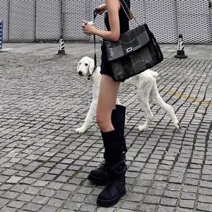 Botas Altas de Plataforma para Mujer, Primavera y Otoño 2025, a Prueba de Viento, para Pantorrillas Anchas, Botas de Montar para Pantorrillas Grandes - Product Image 4