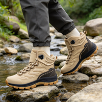 Chaussures de randonnée hautes de qualité supérieure, résistantes à l'usure, en cuir durable, antidérapantes, pour l'extérieur