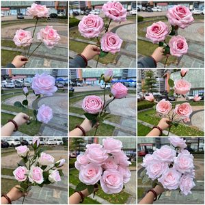 Stelo di Rosa Artificiale Rosa per Matrimoni e Decorazioni Domestiche - Vendita all'Ingrosso - Product Image 4