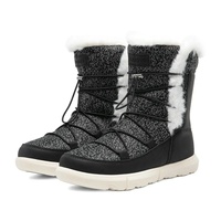 YL3767 Vente en gros de bottes de neige en fausse fourrure pour femmes, mode personnalisée, imperméables, thermiques, automne-hiver, extérieur
