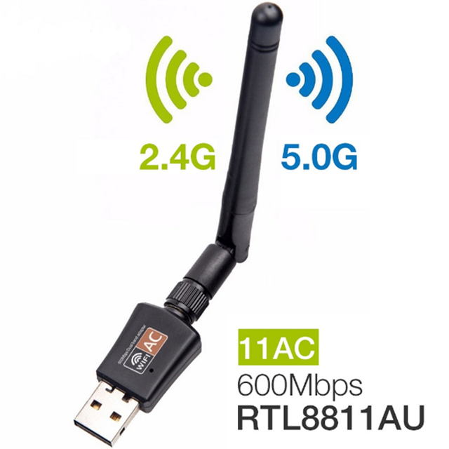 External 802.11n/g/b WiFi Wireless Network Adapter USB WiFi Dongle Antenna 600Mbps Transmission Rate Desktop Stock