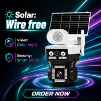 Caméra PTZ solaire 4G AOV V460 4MP à double objectif, suivi humanoïde par IA, caméra de surveillance extérieure 24h/24 et 7j/7 HE