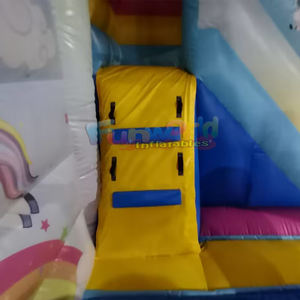 Castillo inflable de unicornio, tobogán inflable para fiestas infantiles, combo comercial. - Product Image 4