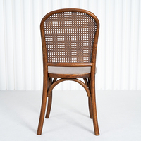 Chaise de salle à manger en rotin moderne en bois massif empilable pour mariage, banquet, extérieur et intérieur, jardin, salon