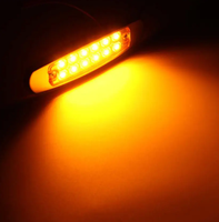 Prix de gros de feux de position latéraux à LED pour voiture 24v Stop Turn Tail Light 12 Leds for Truck Led Side Warning Light
