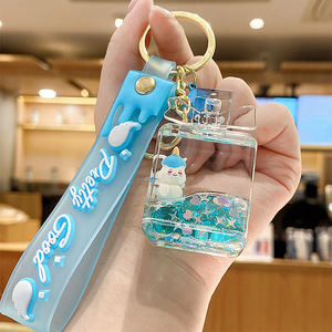 Creative Moving Liquid Quicksand Keychain Sakura Unicorn Floating <b>Keyring</b> for Women <b>Charm</b> Bag Pendant Kids Gift - Product Image 6