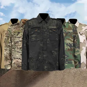 Özelleştirmek taktik Polyester Rip-stop askeri kamuflaj taktik üniforma