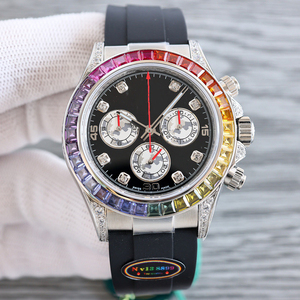 Mô hình hàng đầu 7750 cơ khí cầu vồng Kim Cương Xem với nhúng kim cương lấp lánh mỏng siêu mỏng quay số và bàn tay - Product Image 2