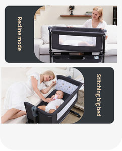 Lit bébé multifonctionnel en métal, côté lit réglable en hauteur pour empêcher le bébé de renverser le <span class=keywords><strong>lait</strong></span> - Product Image 4