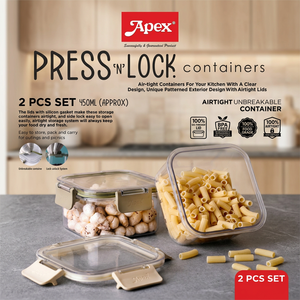 ANAX Modern 3L Airtight Food <b>Storage</b> <b>Containers</b> 2 Piece Set <b>Stackable</b> Clear Lock Lid BPA Free Kitchen Pantry Lunch Prep - Product Image 3