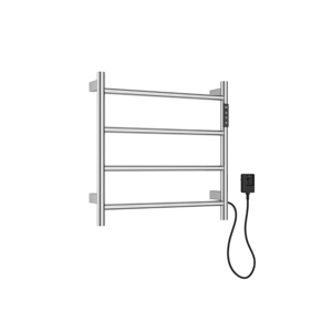 Scaldasalviette Elettrico da Bagno in Acciaio Inox SUS304, Asciugasciugamani a Risparmio Energetico con Timer per Hotel e Appartamenti - Product Image 3