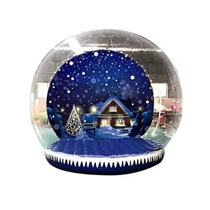 Biểu tượng tùy chỉnh giáng sinh bong bóng Inflatable Globe tuyết Globe Inflatable nhà bị trả lại Quả cầu tuyết