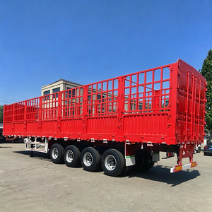 Semirremolque de 3/4/5 Ejes con Barandas, de 40-100 Toneladas, de <span class=keywords><strong>Segunda</strong></span> <span class=keywords><strong>Mano</strong></span>, Venta de Fábrica, para Transporte de Carga - Product Image 3
