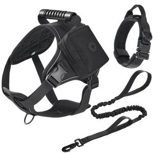 Arnés Táctico Reflectante para Perro con Bolsillo de Almacenamiento, Chaleco Ajustable y Correa Elástica para Perros Grandes - Product Image 3