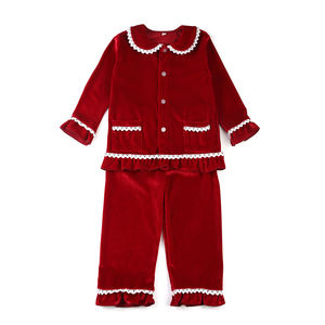 Nuovo design per bambini pigiama per dormire pigiama da notte per bambine e bambini personalizzato 2 pezzi di lusso di lusso pigiami in velluto - Product Image 2