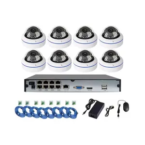 Système de caméra IP de vidéosurveillance 4K dôme POE avec Audio 8CH POE IP CCTV système de Surveillance 8MP XMeye métal IP66 dôme POE IP caméra NVR Kit