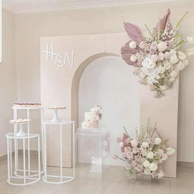 Desain Cantik Akrilik Pernikahan Latar Belakang Bentuk Pintu Latar Belakang Lengkungan