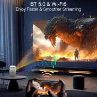 Mini projecteur IMC60 Pro Android 14 avec batterie, résolution 720P, 200 lumens ANSI, projecteur portable pour la maison, utilisation intérieure et extérieure