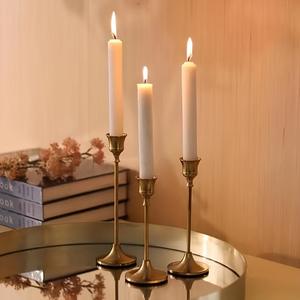 Moderno portacandele decorativo in ferro metallo opaco nero <span class=keywords><strong>oro</strong></span> e argento candelabro per la decorazione domestica - Product Image 3