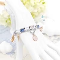 Bracelet Modulaire en Chaîne Acier Inoxydable Style Patch Luxe Léger DIY Tendance Unisexe Créatif Accessoires de Bijoux