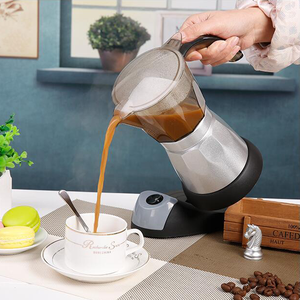 YOSHAN-cafetera eléctrica Moka con válvula De seguridad, 150ml, 300ml, 3/6 tazas De vidrio - Product Image 3