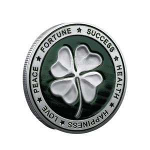 WOWEI quadrifoglio di elefante monete Commemorative tridimensionali in rilievo in metallo laccato artigianato in ferro placcato a tema angelo - Product Image 6