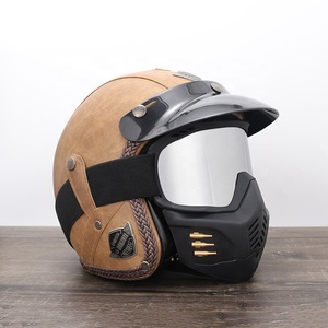 Casque <span class=keywords><strong>de</strong></span> <span class=keywords><strong>moto</strong></span> ouvert avec lunettes et <span class=keywords><strong>masque</strong></span> amovible, lunettes <span class=keywords><strong>de</strong></span> protection <span class=keywords><strong>vintage</strong></span> pour cyclomoteur, <span class=keywords><strong>masque</strong></span> <span class=keywords><strong>de</strong></span> chevalier - Product Image 1