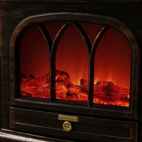 Effet de flammes LED dynamique, lumière de cheminée rétro rectangulaire pour la maison, pour les fêtes de Noël, la chambre à coucher