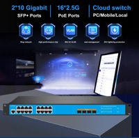 CF FIBERLINK CF-SC5620-4X16WP Switch Ethernet PoE de 20 Puertos para Empresas, Gestión en la Nube L3, 10/100/1000m, SNMP, QoS, VLAN, 112Gbps