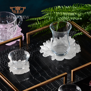 <span class=keywords><strong>Set</strong></span> di tazze <span class=keywords><strong>da</strong></span> <span class=keywords><strong>caffè</strong></span> riutilizzabili in vetro Dubai cristallo turco personalizzato - Product Image 3
