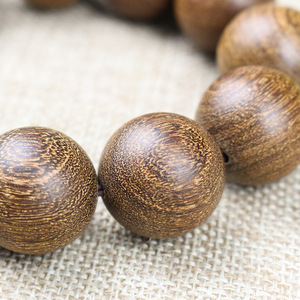 Golden Sandalwood <b>Bracelet</b> 20mm High Density Beads Sinking Old Wood Buddhist Prayer Beads Unisex Religious Jewelry Collectible - Product Image 2