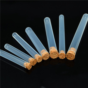 Seeking Excellence PP <b>Plastic</b> Test <b>Tubes</b> 12x75 15x100 16x100 20x150 With Corks Lab Use - Product Image 2