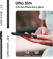 Coques de téléphone portable en TPU souple transparent noir mat pour iPhone 18 17 16 Pro Max, dos lisse anti-traces de doigts