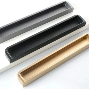Poignées de porte de meuble d'armoire de luxe modernes et légères en aluminium invisible pour la <span class=keywords><strong>cuisine</strong></span> Manijas De Muebles - Product Image 3
