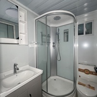 Maison de conteneur pliable et extensible de 20 pieds 40 pieds avec salon eau électrique modulaire petite villa maison pour école centre commercial hôtel
