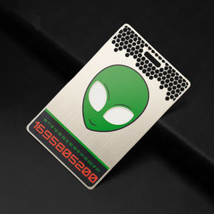 Nouvel Arrivage Cadeau d'Affaires Carte Métallique en Acier Inoxydable Matériel pour Carte de Crédit Carte de Membre Vierge en Métal avec Puce - Product Image 2