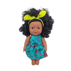 2024 Vente en Gros Usine Kawaii Nouvelle Mode Poupées Noires Afro-Américaines 18cm Poupées Noires <span class=keywords><strong>Reborn</strong></span> Jouet Bébé avec Cheveux Noirs - Product Image 4