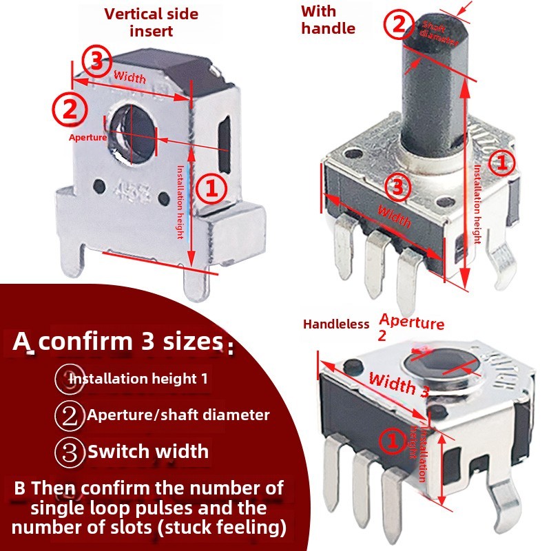 Encoder A 2 Fasi Con Albero Cavo 5-24V DC – 3000-6000 Giri/min, Diametro Albero 6/8mm, Per Automazione