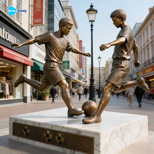 Escultura de Bronce de Niño Jugando al Fútbol, Tamaño Real, para Decoración de Jardín, Plaza o Calle, Interior y Exterior - Product Image 5