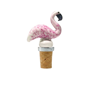 Pink Flamingo Wine Stopper Cork Bottle Small Animal Shape Valentine'S Day Decor Indoor Use - Product Image 1