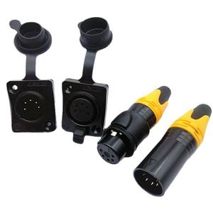 HF – prise audio équilibrée à 5 broches CANNON, étanche et anti-poussière, pour l'extérieur, tête CANNON plaquée or - Product Image 1