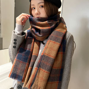 Fashion Oversized Keep Warm <strong>100</strong>% <strong>Wool</strong> Scarf Women Thickening Cashmere Winter Scarves <strong>Shawls</strong> - Product Image 2