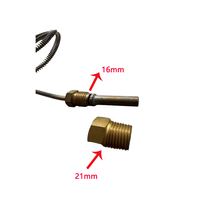 Penjualan pabrik termometer air dengan 3m Sensor 3/8 NPT 40 ~ 120 Celcius pengukur suhu air untuk mobil 12V 24V