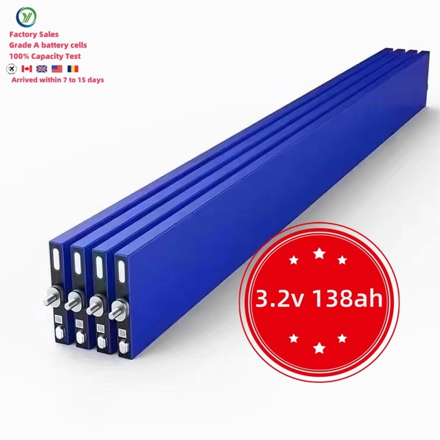 6000+ Cycles BYD 3.2V 138Ah Deep Cycle LiFePO4 Blade Battery for Solar Energy Storage System Home Appliances RV LiFePO4 Battery