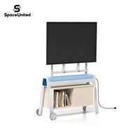 SpaceUnited - Zone de collaboration de bureau moderne - Borne multimédia mobile tout acier pour brainstorming