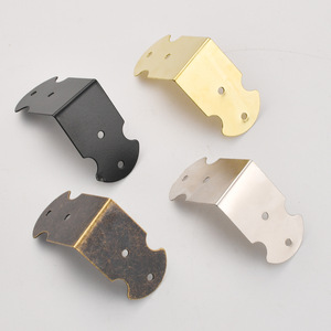 Corner Brace B-047 42x25mm Carbon Steel Antique Bronze <b>Silver</b> Yellow Black Sheet Metal <b>Bracket</b> For Box Protection - Product Image 1